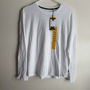 GAP Women’s Slub Texture Long Sleeve Crewneck Tee - Optical White